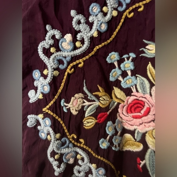 Johnny Was Women's Size Large Carmen Button Up Blouse Purple - Picture 5 of 6